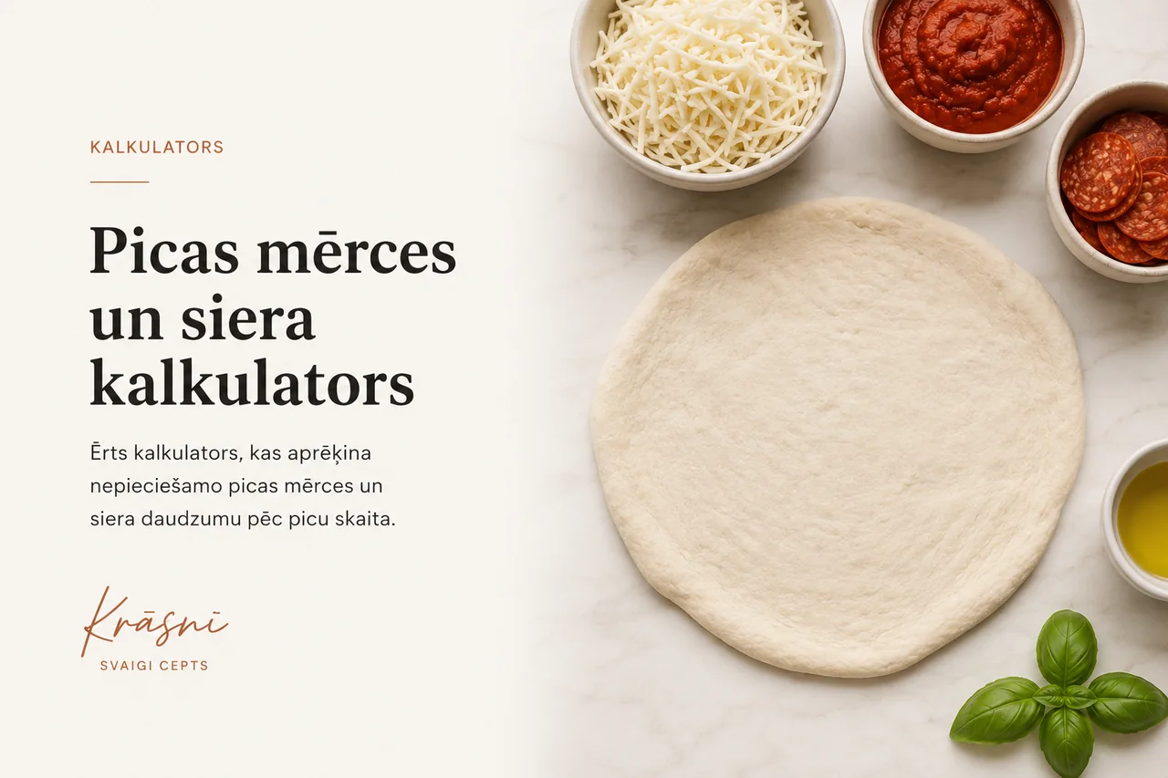 Picas mērces un siera kalkulators